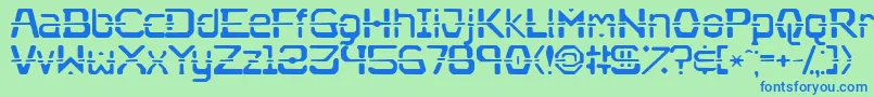 Nebullium Font – Blue Fonts on Green Background