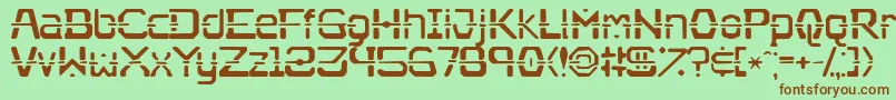 Nebullium Font – Brown Fonts on Green Background