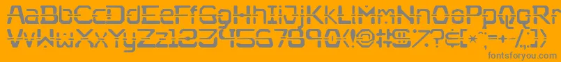 Nebullium Font – Gray Fonts on Orange Background