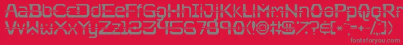 フォントNebullium – 赤い背景に灰色の文字