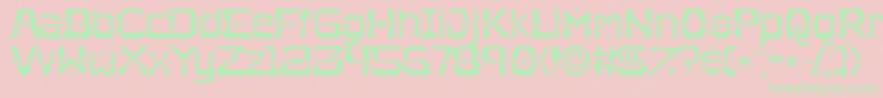 Nebullium Font – Green Fonts on Pink Background