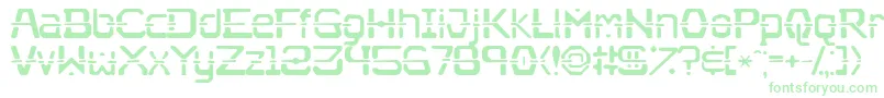 Nebullium Font – Green Fonts on White Background