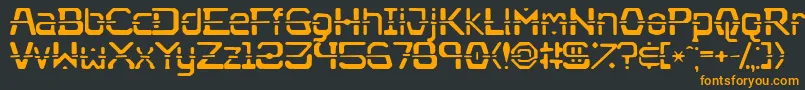 フォントNebullium – 黒い背景にオレンジの文字