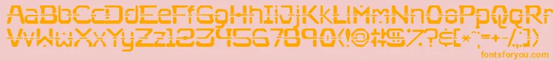 Nebullium Font – Orange Fonts on Pink Background