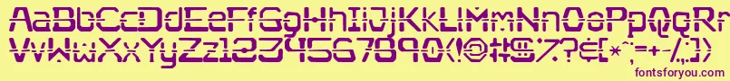 Nebullium Font – Purple Fonts on Yellow Background