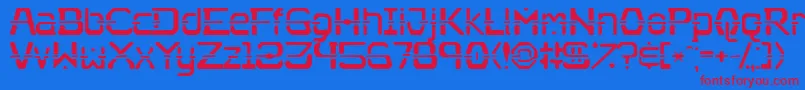 Nebullium Font – Red Fonts on Blue Background