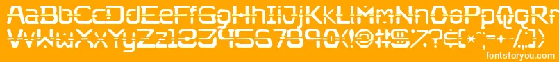 フォントNebullium – オレンジの背景に白い文字