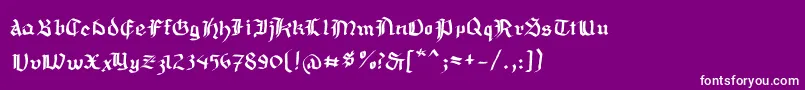 Mousefraktur Font – White Fonts on Purple Background