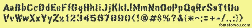 ThisCorrosion Font – Black Fonts on Yellow Background