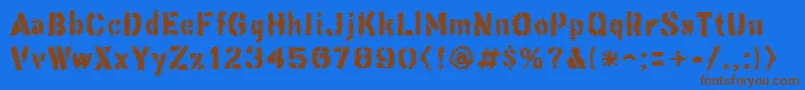 ThisCorrosion Font – Brown Fonts on Blue Background