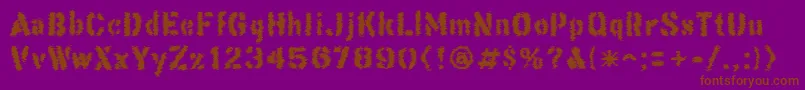 ThisCorrosion-Schriftart – Braune Schriften auf violettem Hintergrund