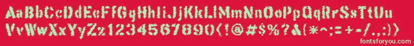 ThisCorrosion Font – Green Fonts on Red Background
