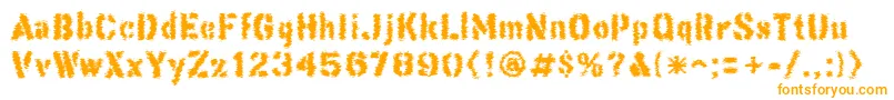 ThisCorrosion Font – Orange Fonts on White Background