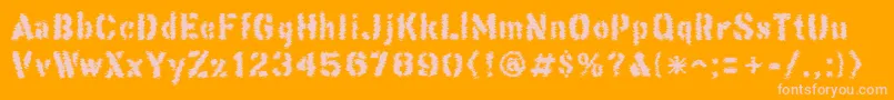 ThisCorrosion-Schriftart – Rosa Schriften auf orangefarbenem Hintergrund