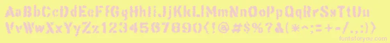ThisCorrosion Font – Pink Fonts on Yellow Background