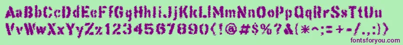ThisCorrosion Font – Purple Fonts on Green Background