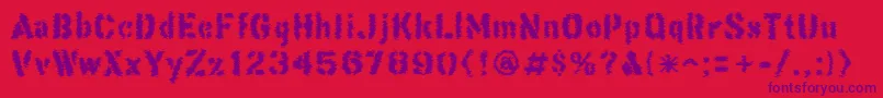 ThisCorrosion Font – Purple Fonts on Red Background