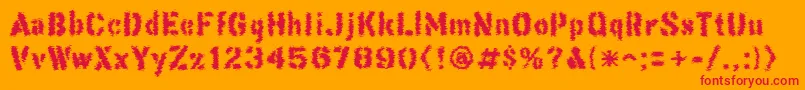 ThisCorrosion Font – Red Fonts on Orange Background