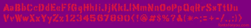 fuente ThisCorrosion – Fuentes Rojas Sobre Fondo Morado