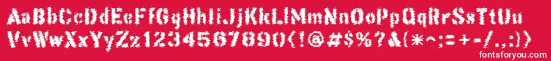 ThisCorrosion Font – White Fonts on Red Background