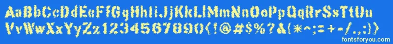 ThisCorrosion Font – Yellow Fonts on Blue Background