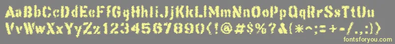 ThisCorrosion Font – Yellow Fonts on Gray Background