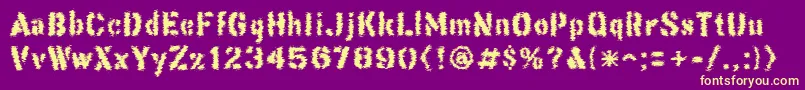 ThisCorrosion Font – Yellow Fonts on Purple Background