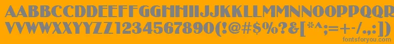 SanasoftBibiNew.Kz Font – Gray Fonts on Orange Background