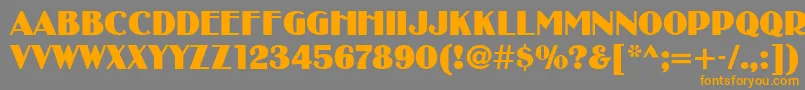 SanasoftBibiNew.Kz Font – Orange Fonts on Gray Background