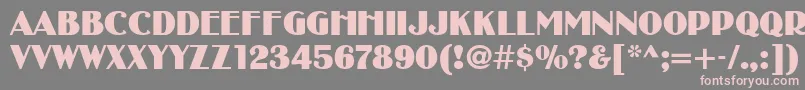 Шрифт SanasoftBibiNew.Kz – розовые шрифты на сером фоне