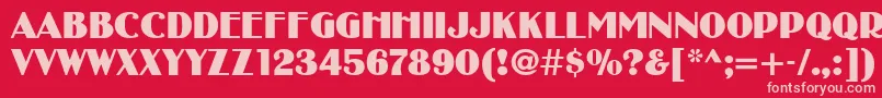 SanasoftBibiNew.Kz Font – Pink Fonts on Red Background