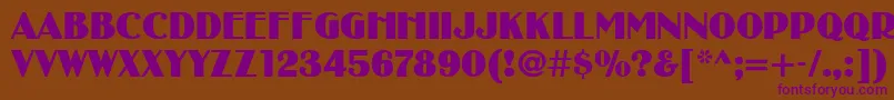 SanasoftBibiNew.Kz Font – Purple Fonts on Brown Background