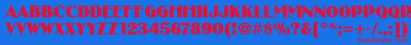 SanasoftBibiNew.Kz Font – Red Fonts on Blue Background