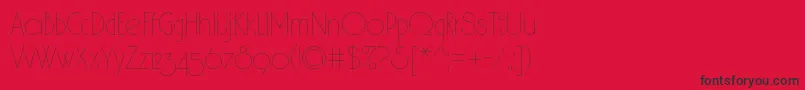 Шрифт Spslhairc – чёрные шрифты на красном фоне