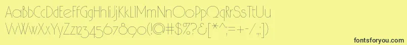 Spslhairc Font – Black Fonts on Yellow Background