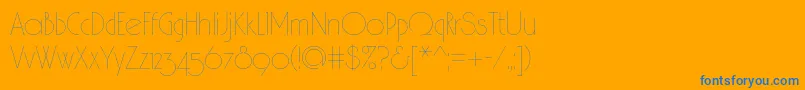 Spslhairc Font – Blue Fonts on Orange Background