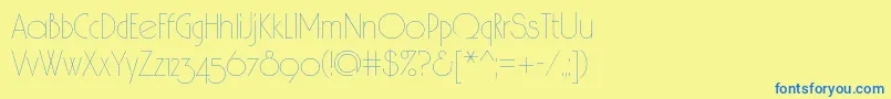 Spslhairc Font – Blue Fonts on Yellow Background