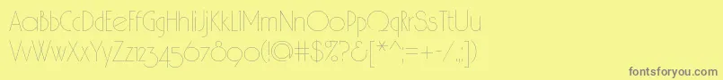 Spslhairc Font – Gray Fonts on Yellow Background