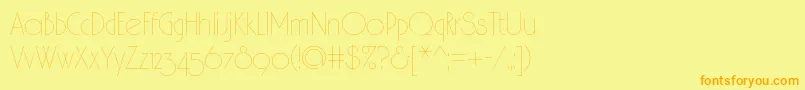 Spslhairc Font – Orange Fonts on Yellow Background