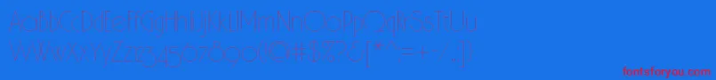 Spslhairc Font – Red Fonts on Blue Background