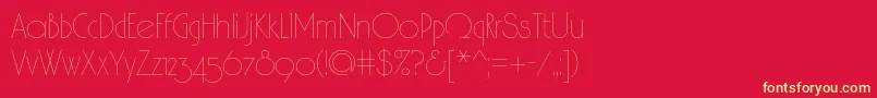 Spslhairc Font – Yellow Fonts on Red Background