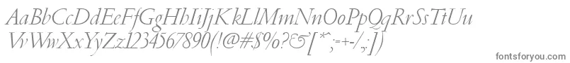 Шрифт PfgaramondClassicItalic – серые шрифты
