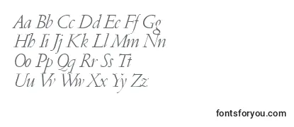 Überblick über die Schriftart PfgaramondClassicItalic