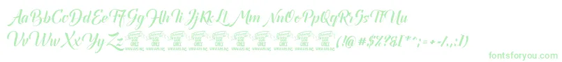 Canelabarkbold Font – Green Fonts on White Background