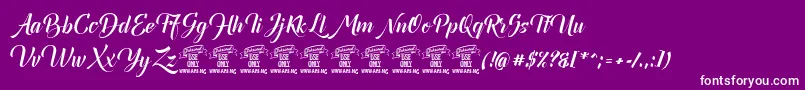 fuente Canelabarkbold – Fuentes Blancas Sobre Fondo Morado