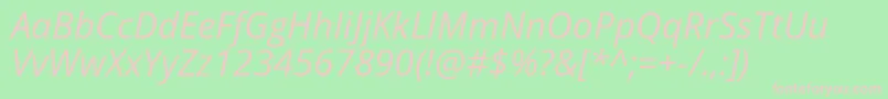 Opensans Italic Font – Pink Fonts on Green Background