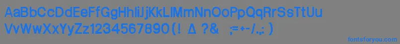 フォントArctik4 – 灰色の背景に青い文字