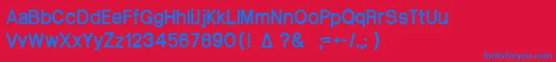 Arctik4 Font – Blue Fonts on Red Background