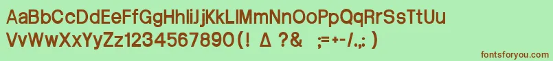 Arctik4 Font – Brown Fonts on Green Background