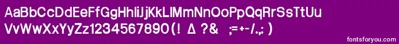 フォントArctik4 – 紫の背景に白い文字